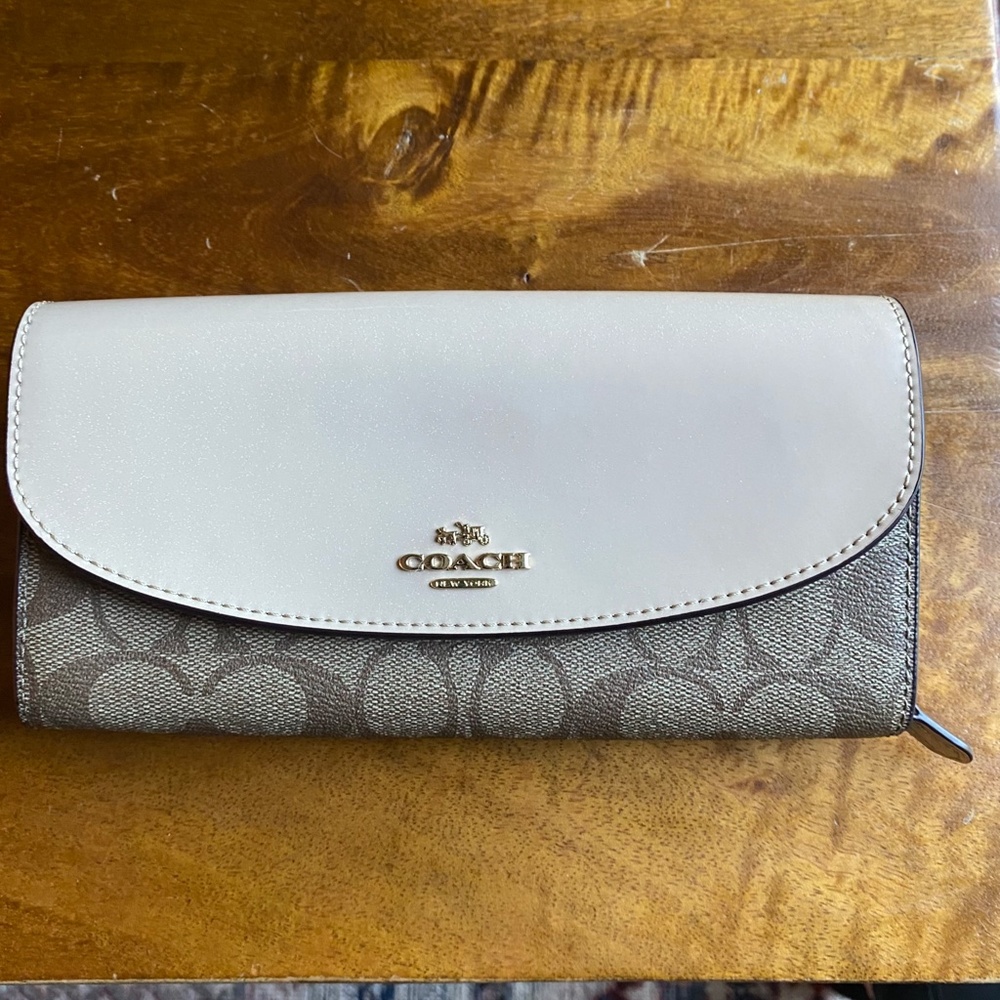 New Coach Signature PVC Slim Envelop Wallet F54022-  Khai Platinum